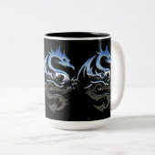 Silver Metallic Dragon Zweifarbige Tasse (VorderseiteRechts)