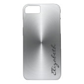 Silver Metallic Edelstahlaussehen Case-Mate iPhone Hülle (Rückseite)