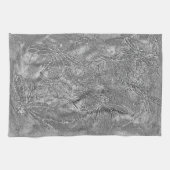 Silver Metallic Embossed Dragonflies Geschirrtuch (Horizontal)