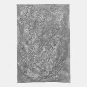 Silver Metallic Embossed Dragonflies Geschirrtuch (Vertikal)