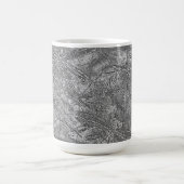 Silver Metallic Embossed Dragonflies Kaffeetasse (Mittel)