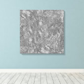 Silver Metallic Embossed Dragonflies Leinwanddruck (Insitu (Holzboden))