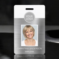 Silver Metallic Employee Name Logo Foto Corporate