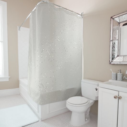 Silver Metallic Excellence Muster Duschvorhang (Beispiel)