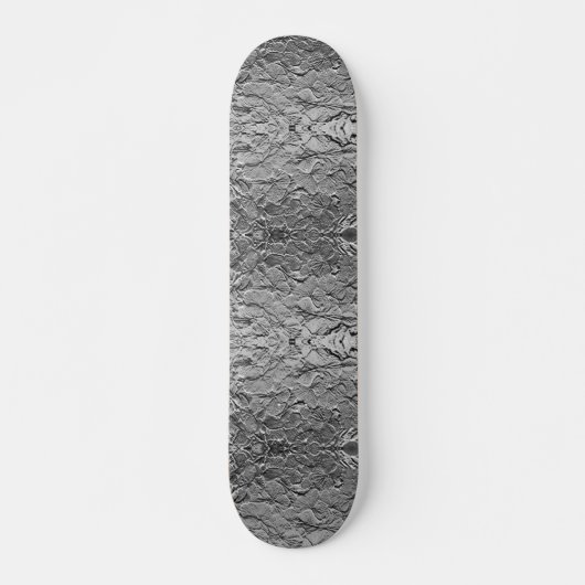 Silver Metallic Floral Skateboard (Vorne)
