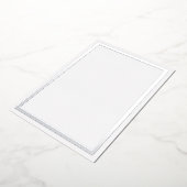 Silver Metallic Foil Border Cards Folieneinladung (Gedreht)