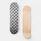 Silver Metallic Gemustert Skateboard (Vorderseite)