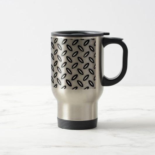 Silver Metallic Gemustert Travel Mug Reisebecher (Rechts)
