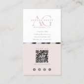 Silver Metallic Grace Visitenkarte (Rückseite)