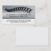 Silver Metallic-Look Chiropraktische Visitenkarten Visitenkarte (Vorne/Hinten)