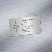 Silver Metallic Look Foto Template Magnetische Visitenkarte (Beispiel)