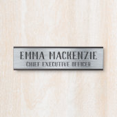Silver Metallic Look Hanging Türschild Namensplatt (Vorderseite )