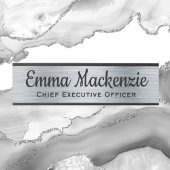 Silver Metallic Look Hanging Türschild Namensplatt