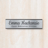 Silver Metallic Look Hanging Türschild Namensplatt (Vorderseite )
