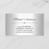 Silver Metallic Look Law School Student Telefonnummerkarte (Rückseite)