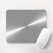 Silver Metallic Look Mouse Pad Mousepad (Mit Mouse)