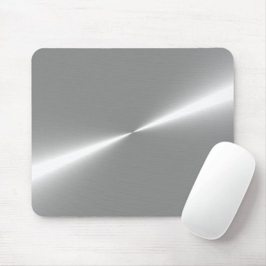 Silver Metallic Look Mouse Pad Mousepad (Mit Mouse)