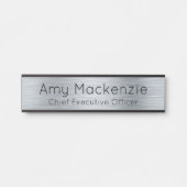 Silver Metallic Look Office Türschild Plakat (Vorderseite )