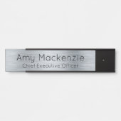 Silver Metallic Look Office Türschild Plakat (Vorderseite )