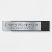 Silver Metallic Look Office Türschild Plakat (Vorderseite )