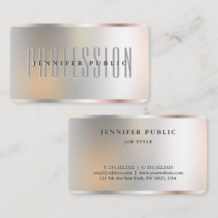 Silver Metallic Look Template für Ihren benutzerde Visitenkarte