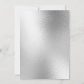 Silver Metallic Moderne Elegante Stilvolle Hochzei Einladung (Rückseite)