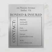 Silver Metallic Notar Flyer (Hinten)