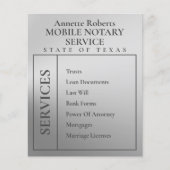 Silver Metallic Notar Flyer (Vorne)