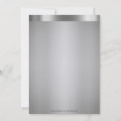 Silver Metallic Online Virtual 50. Geburtstag Einladung (Rückseite)