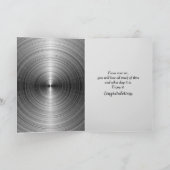 Silver Metallic Pension Clock Karte (Innenseite)