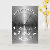 Silver Metallic Pension Clock Karte (Gelbe Blume)