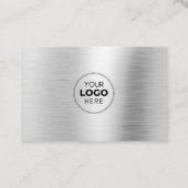 Silver Metallic QR Code Logo-Verbindung mit uns Visitenkarte (Rückseite)