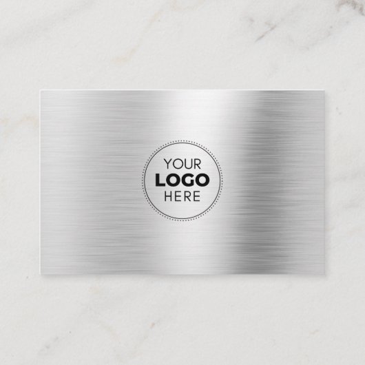 Silver Metallic QR Code Logo-Verbindung mit uns Visitenkarte (Rückseite)