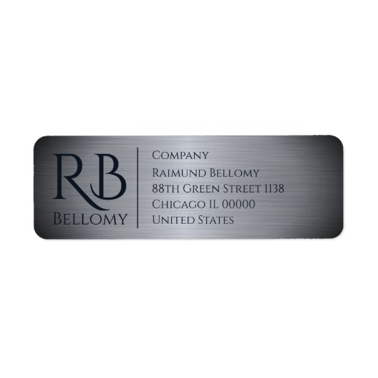 Silver Metallic Return Address Label (Vorne)