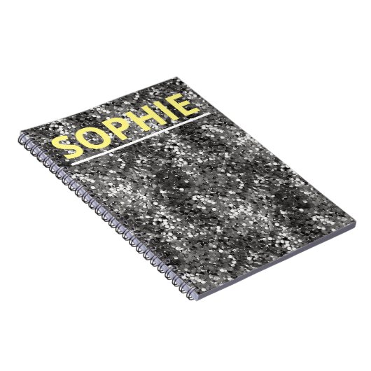 Silver Metallic Sequin Notizblock (Rechte Seite)