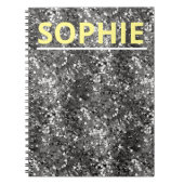 Silver Metallic Sequin Notizblock (Vorderseite)