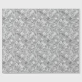 Silver Metallic Shiny Bling Weihnachten Geschenkpapier (Flach)
