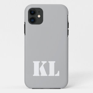 Silver Metallic Solid Color Minimalistisch Monog Case-Mate iPhone Hülle