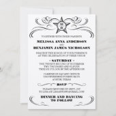Silver Metallic Southern Style Wedding Einladung (Vorderseite)