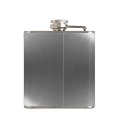 Silver Metallic Steel Metall 3 Flachmann (Rückseite)