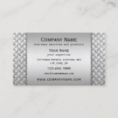 Silver Metallic Style Beruflich Business Card Visitenkarte (Vorderseite)