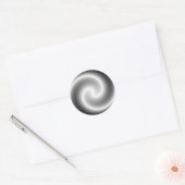Silver Metallic Swirl Round Sticker (Umschlag)