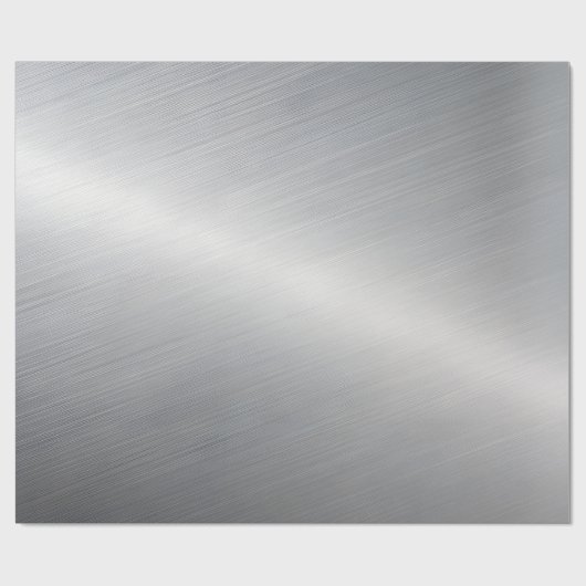 Silver Metallic texturiert Geschenkpapier (Flach)