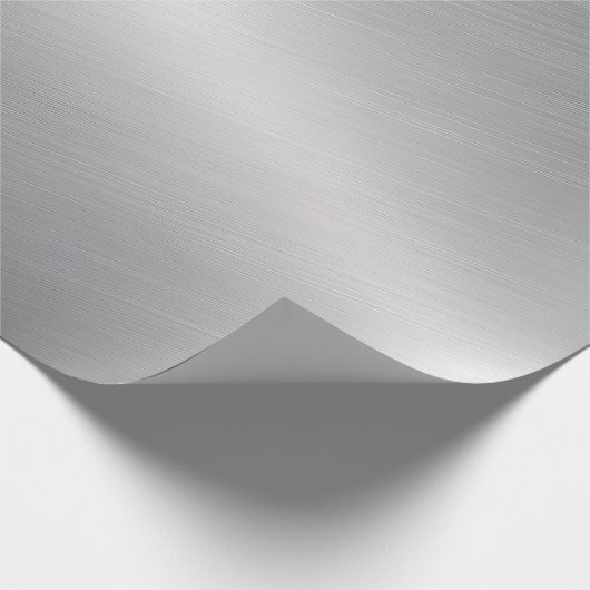 Silver Metallic texturiert Geschenkpapier (Ecke)