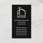 Silver Metallic Tone Zuhause Services Visitenkarte (Vorderseite)