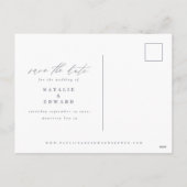 Silver Metallic Weltkarte Hochzeitsankündigung Feiertagspostkarte (Rückseite)