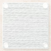 Silver Metallic Wicker Muster Glasuntersetzer (Rückseite)