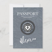 Silver Mexico Passport Save the Date (Vorderseite)
