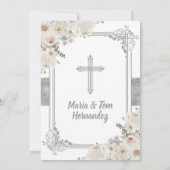 Silver mexikanische Taufe und Geburtstag Fiesta Tw Einladung (Rückseite)