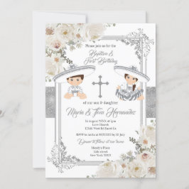 Silver mexikanische Taufe und Geburtstag Fiesta Tw Einladung